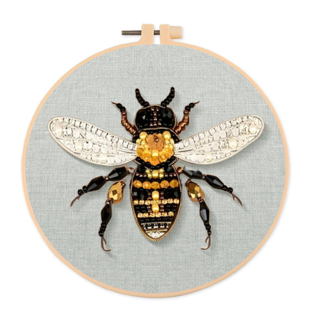 Rubbyoo Bead Embroidery Kit - Bumblebee | Diy Insect Craft | Nice Handmade Gifts  - 15*15cm - image 0