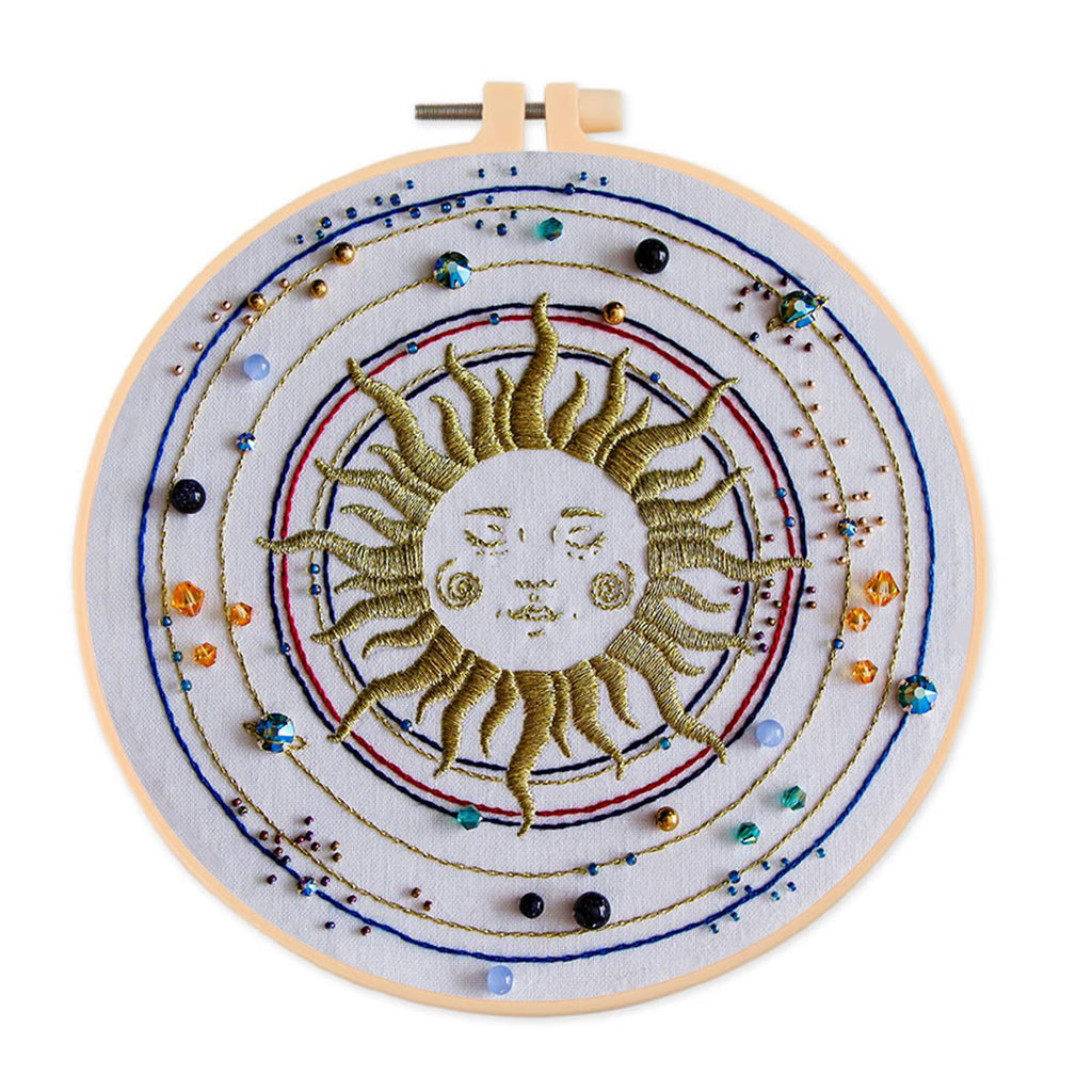 Rubbyoo Bead Embroidery Kit - Sun Galaxy | Universe Handmade Artwork | Diy Home Decor - 20*20cm - image 0
