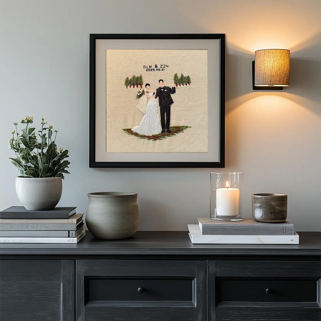 Rubbyoo Embroidery Kit - Sweet Couple | Unique Wedding Gifts | Diy Anniversary Craft - image 4