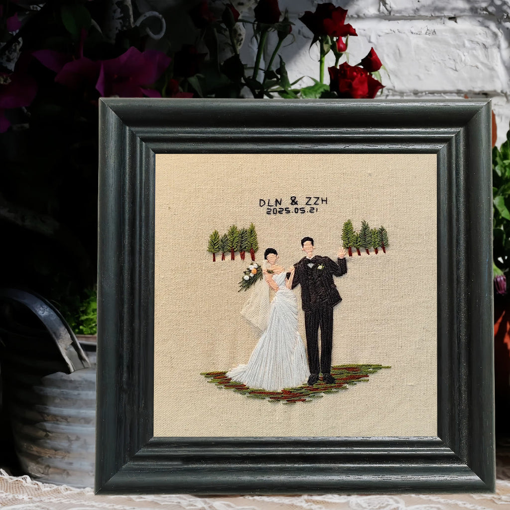 Rubbyoo Embroidery Kit - Sweet Couple | Unique Wedding Gifts | Diy Anniversary Craft - image 2