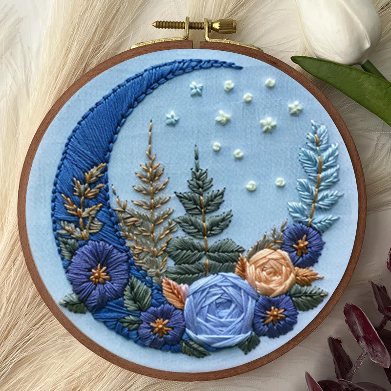 Rubbyoo Embroidery Kit - Floral Moom | Diy Celestial Craft | Perfect Home Decor  - image 6