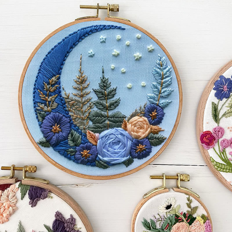 Rubbyoo Embroidery Kit - Floral Moom | Diy Celestial Craft | Perfect Home Decor  - image 3