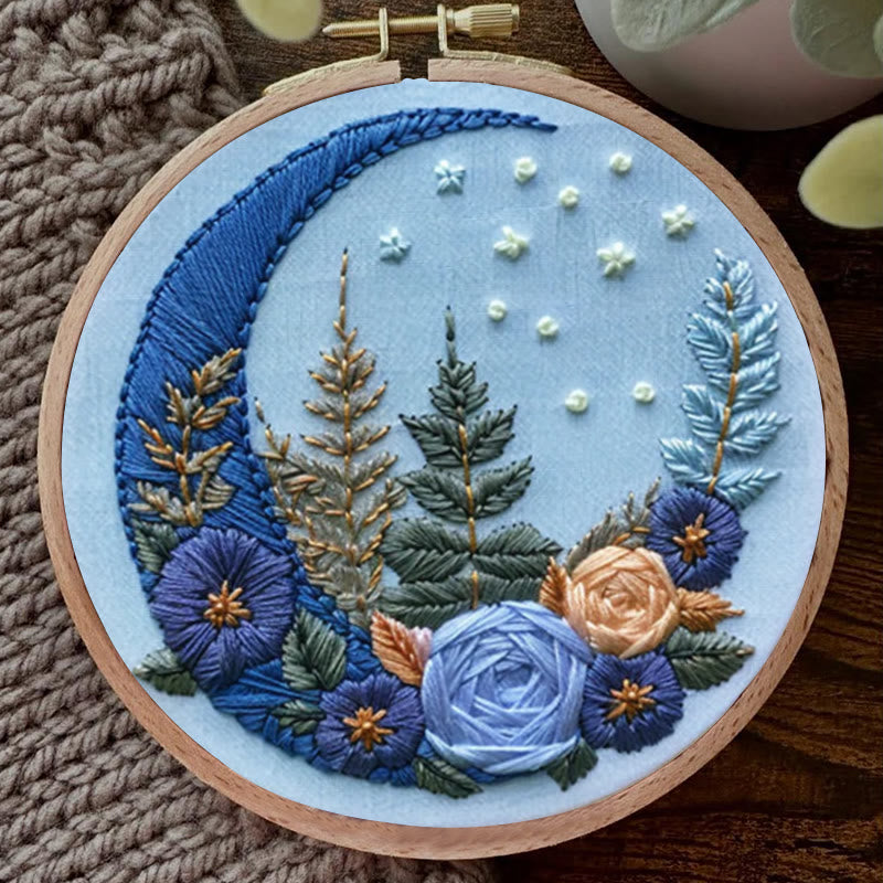 Rubbyoo Embroidery Kit - Floral Moom | Diy Celestial Craft | Perfect Home Decor  - image 7