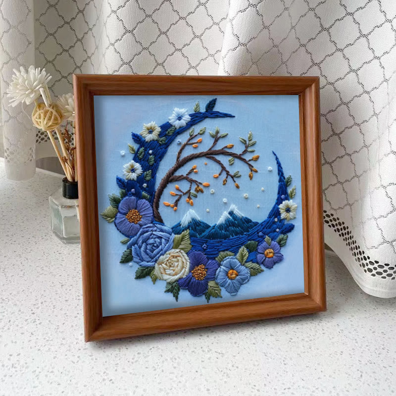 Rubbyoo Embroidery Kit - Woodland Moon | Mystical Handmade Art | Diy Decorative Craft - Embroidery Kit Plus An Extra Frame - image 9