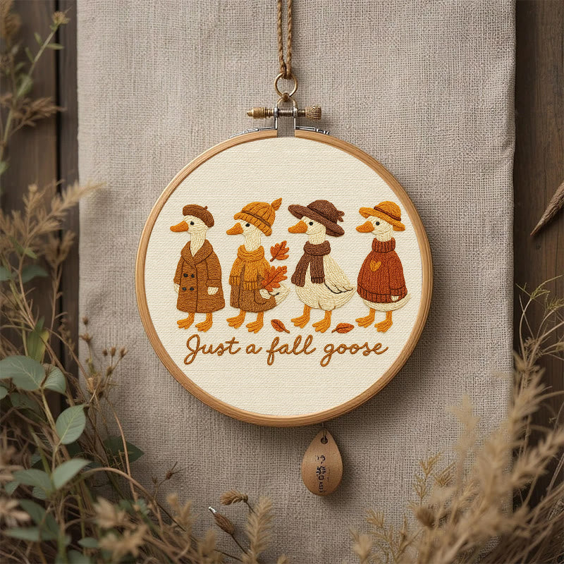 Rubbyoo Embroidery Kit - Autumn Goose | Halloween Animal Craft | Nice Handmade Gifts - image 7