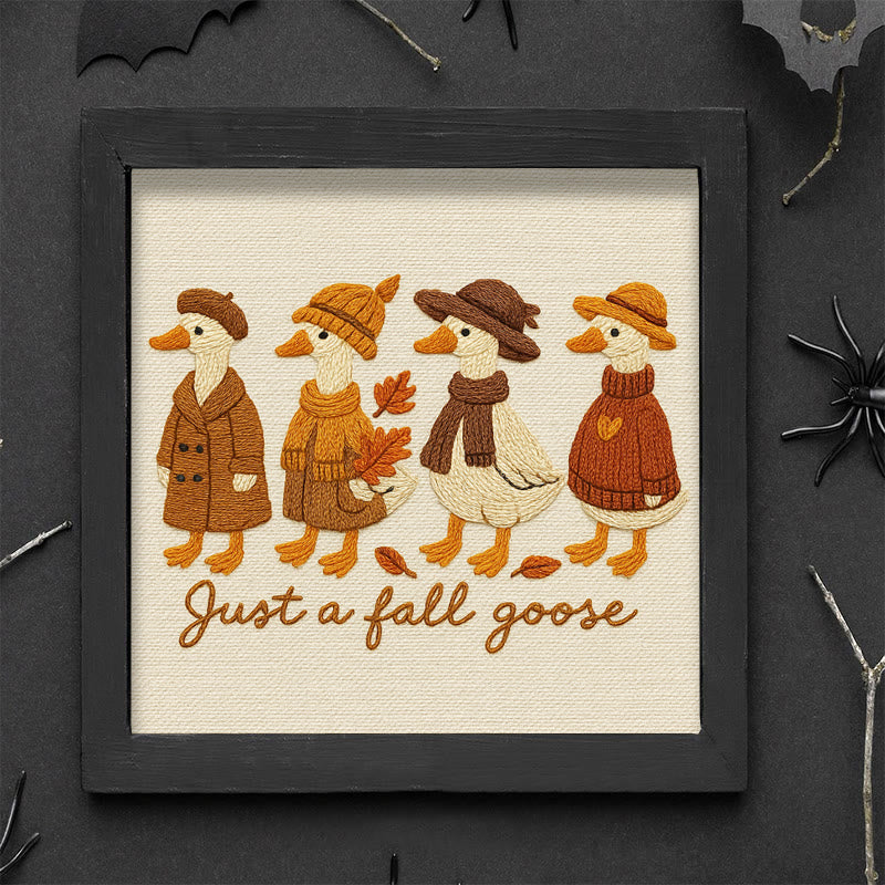 Rubbyoo Embroidery Kit - Autumn Goose | Halloween Animal Craft | Nice Handmade Gifts - image 8