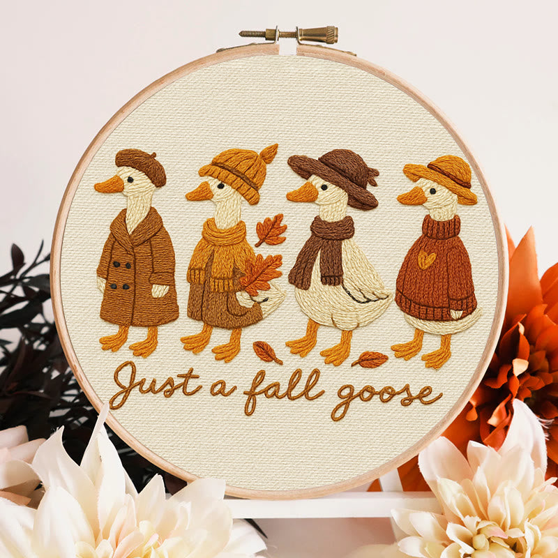 Rubbyoo Embroidery Kit - Autumn Goose | Halloween Animal Craft | Nice Handmade Gifts - image 4