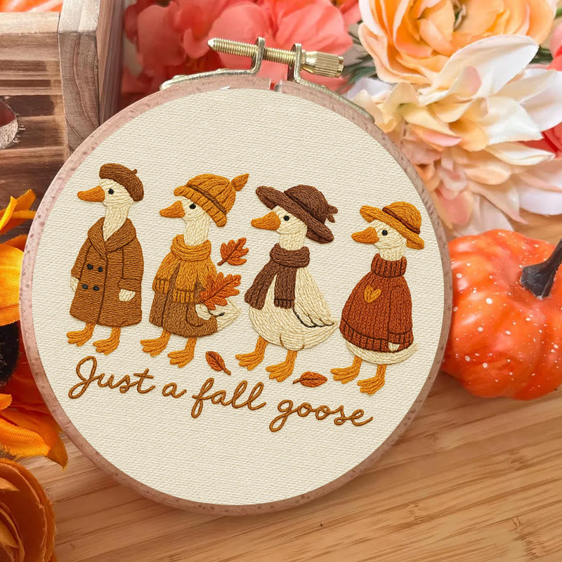 Rubbyoo Embroidery Kit - Autumn Goose | Halloween Animal Craft | Nice Handmade Gifts - image 3