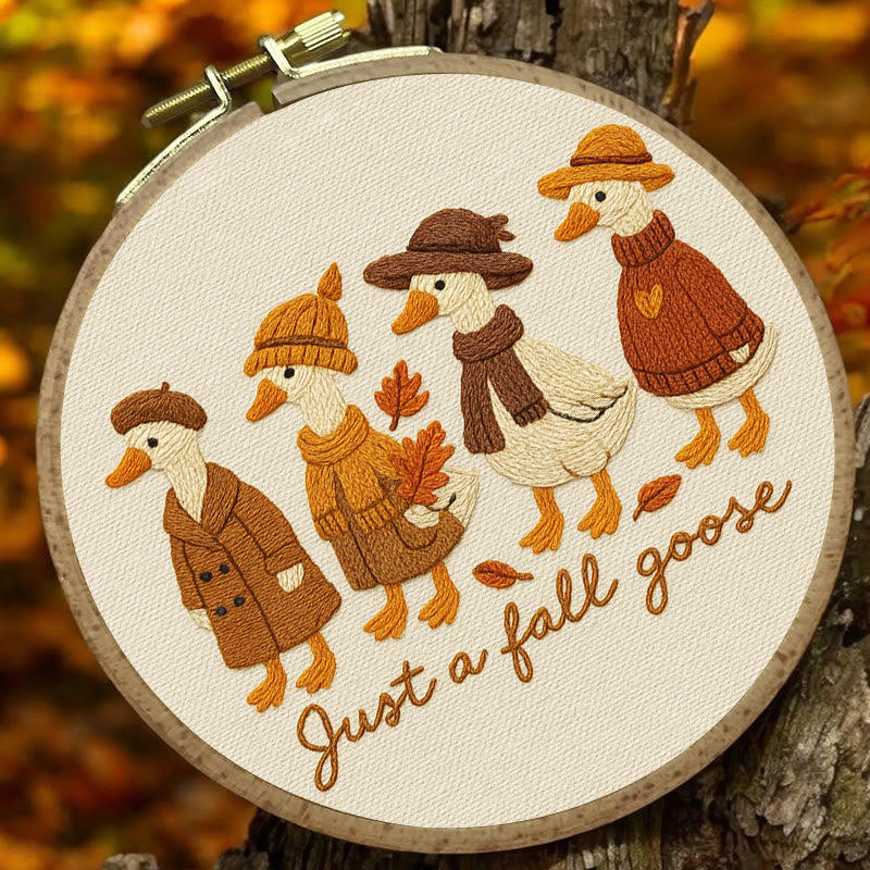 Rubbyoo Embroidery Kit - Autumn Goose | Halloween Animal Craft | Nice Handmade Gifts - image 5