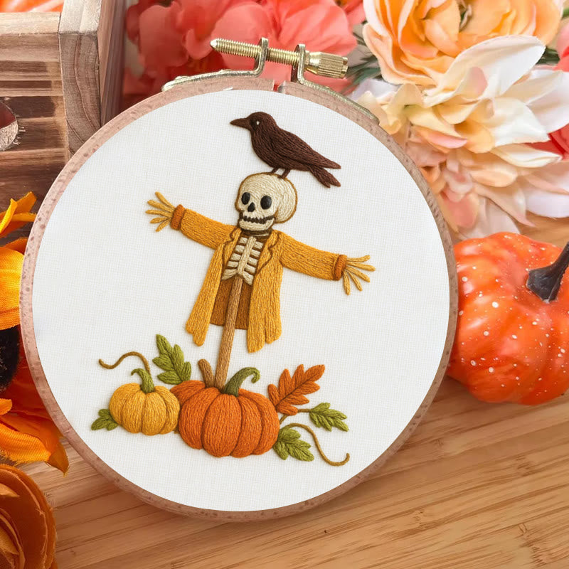 Rubbyoo Embroidery Kit - Spooky Scarecrow | Creative Halloween Craft | Nice Hanging Decor - image 2