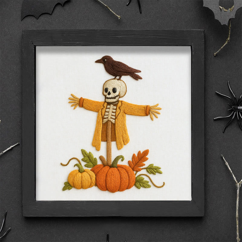 Rubbyoo Embroidery Kit - Spooky Scarecrow | Creative Halloween Craft | Nice Hanging Decor - image 6