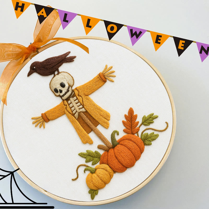 Rubbyoo Embroidery Kit - Spooky Scarecrow | Creative Halloween Craft | Nice Hanging Decor - image 5