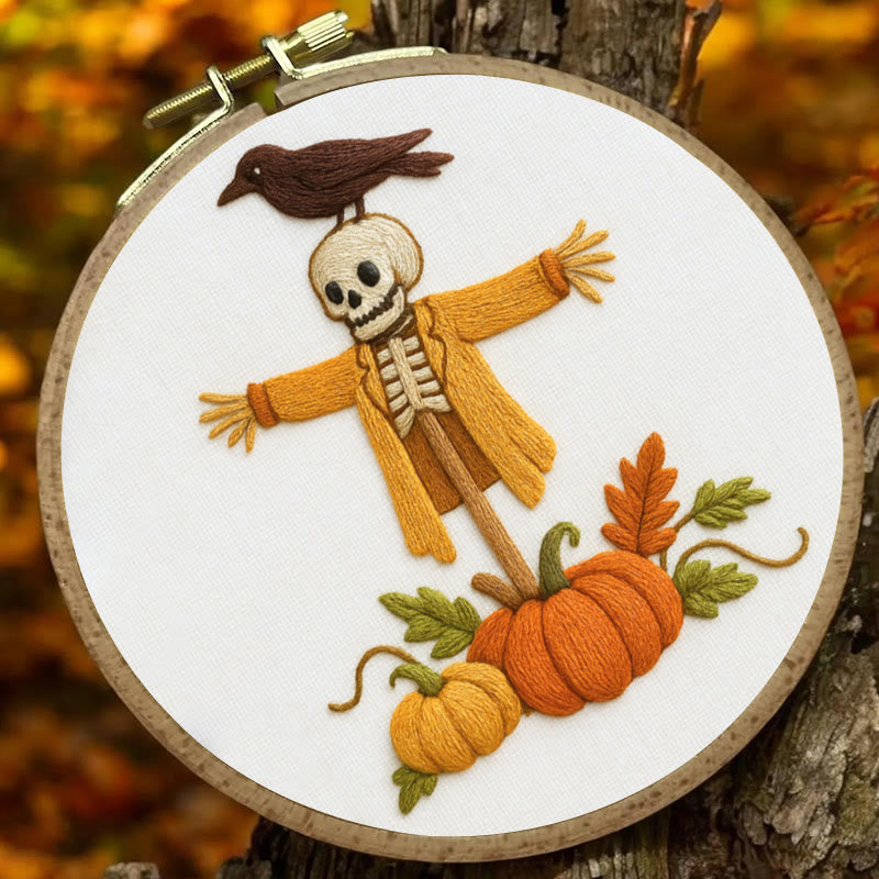 Rubbyoo Embroidery Kit - Spooky Scarecrow | Creative Halloween Craft | Nice Hanging Decor - image 3