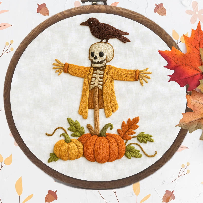 Rubbyoo Embroidery Kit - Spooky Scarecrow | Creative Halloween Craft | Nice Hanging Decor - image 7