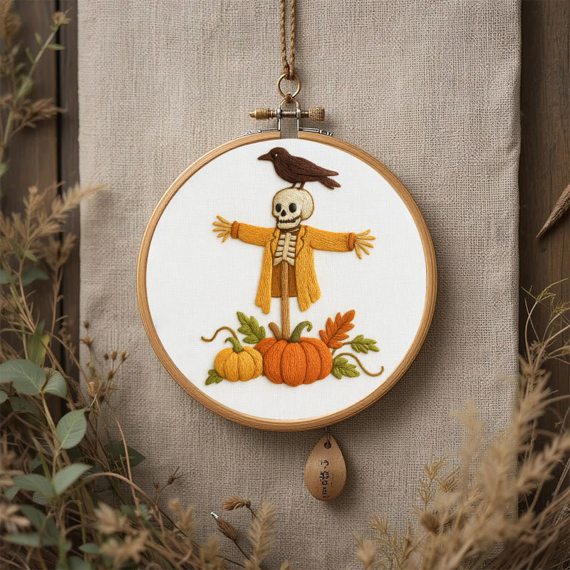 Rubbyoo Embroidery Kit - Spooky Scarecrow | Creative Halloween Craft | Nice Hanging Decor - image 8