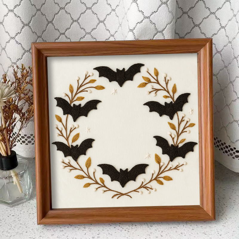Rubbyoo Embroidery Kit - Halloween Bats | Easy Needle Craft | Perfect For Home Decor - Embroidery Kit Plus An Extra Frame - image 8