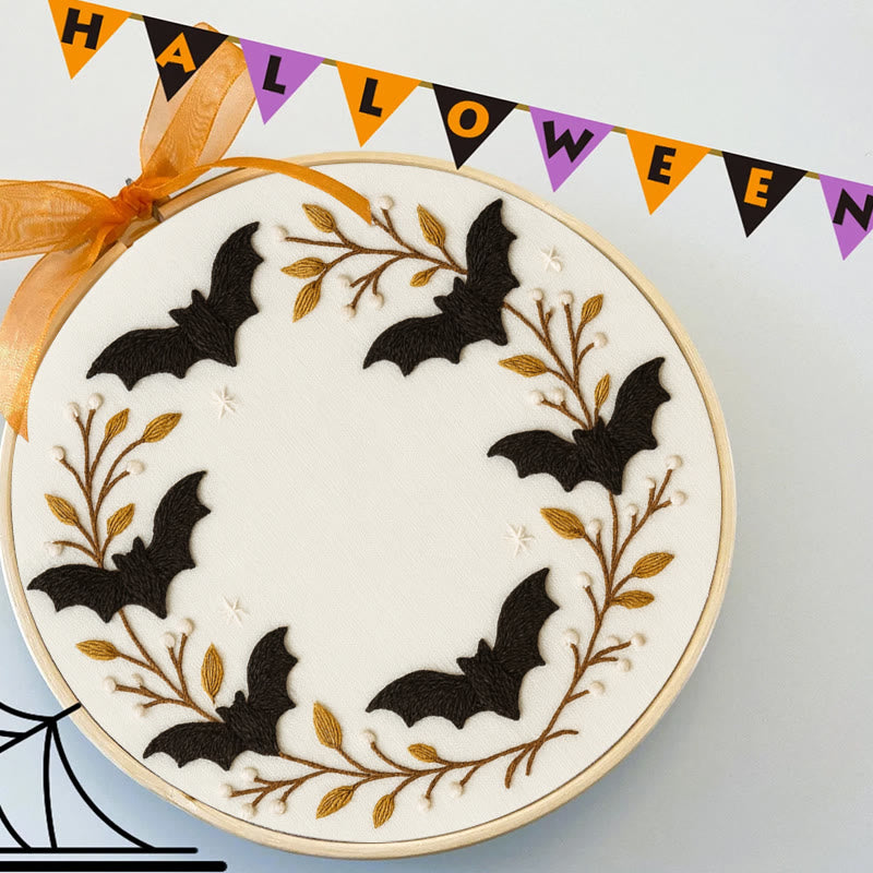 Rubbyoo Embroidery Kit - Halloween Bats | Easy Needle Craft | Perfect For Home Decor - image 3