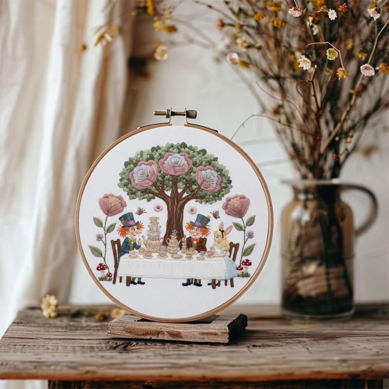 Rubbyoo Embroidery Kit - Happy Tea Time | Personalized Needle Craft | Nice Gift For Home Decor - image 5