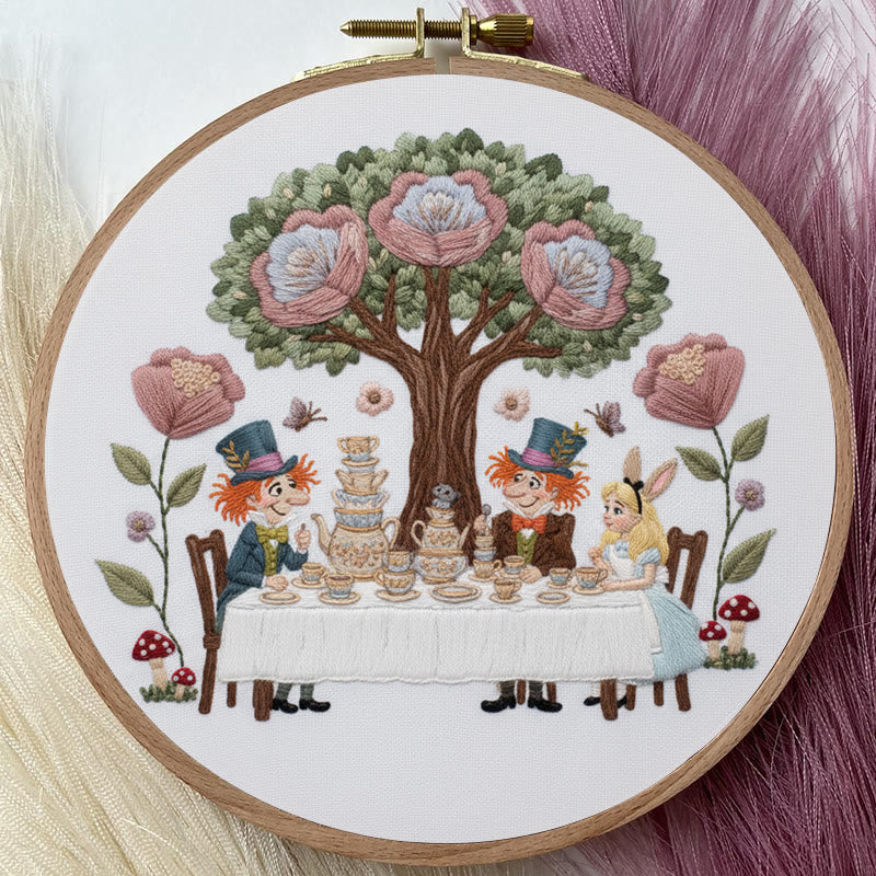 Rubbyoo Embroidery Kit - Happy Tea Time | Personalized Needle Craft | Nice Gift For Home Decor - image 2