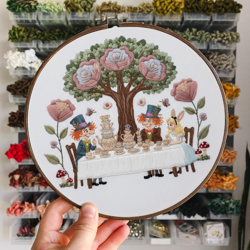 Rubbyoo Embroidery Kit - Happy Tea Time | Personalized Needle Craft | Nice Gift For Home Decor - image 4