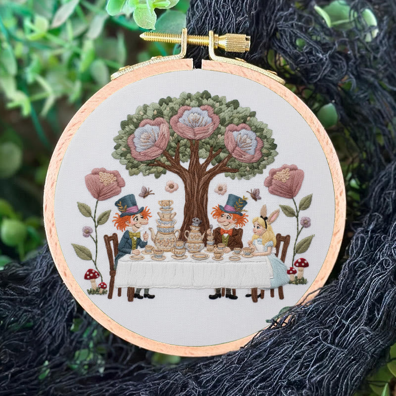 Rubbyoo Embroidery Kit - Happy Tea Time | Personalized Needle Craft | Nice Gift For Home Decor - image 3