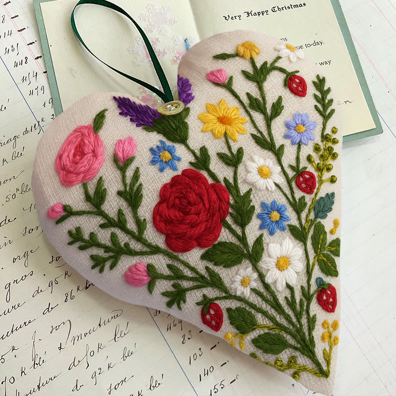 Rubbyoo Heart Embroidery Kit - Charming Rose | Perfect Gift For Her | Diy Craft For Flower Lovers - image 5