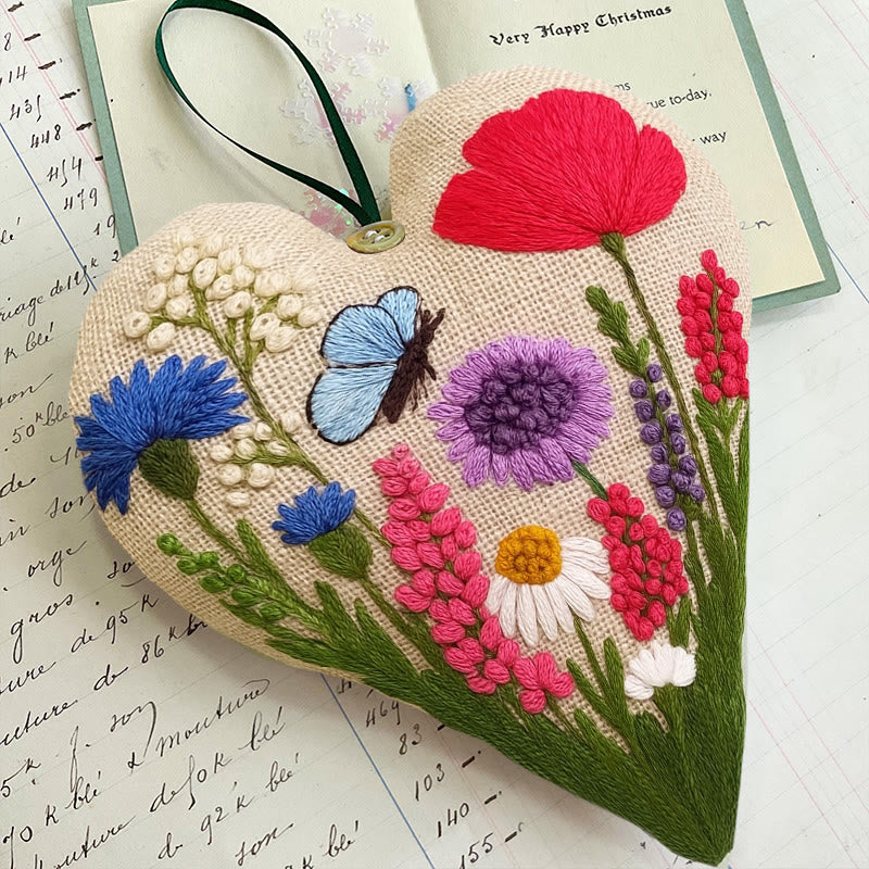 Rubbyoo Heart Embroidery Kit - Spring View | Diy Flower Art | Perfect Handicraft For Her - image 5