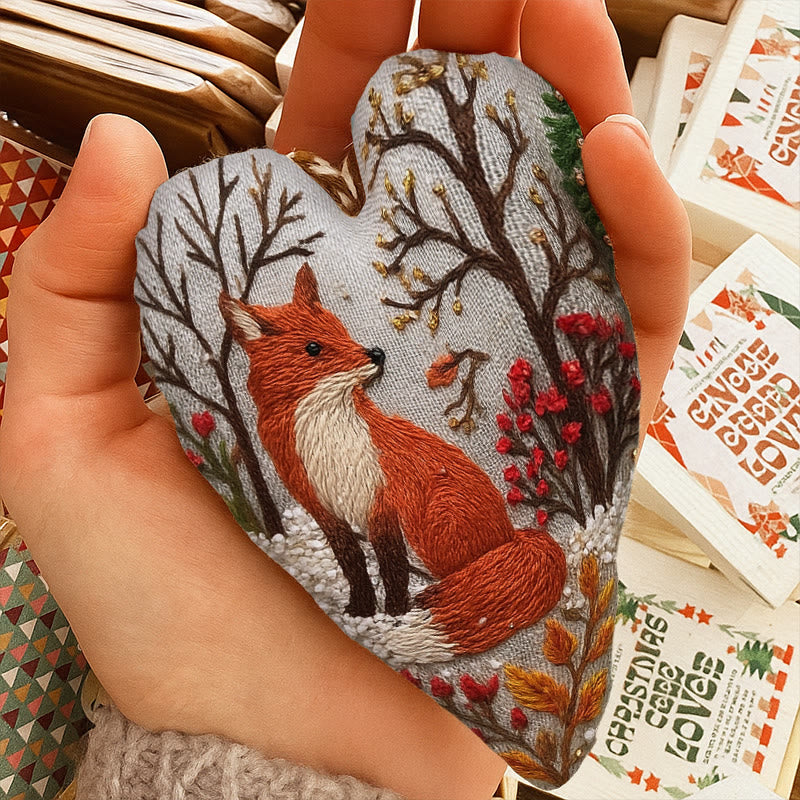 Rubbyoo Heart Embroidery Kit - Winter Fox | Diy Animal Craft | Unique Car Hanging Decor - image 8