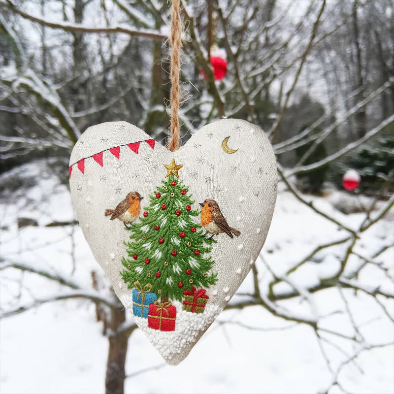 Rubbyoo Heart Embroidery Kit - Christmas Tree | Unique Holiday Decor | Nice Handmade Gift - 6 inches hoop kit - image 0