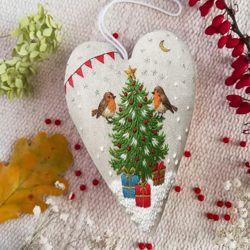 Rubbyoo Heart Embroidery Kit - Christmas Tree | Unique Holiday Decor | Nice Handmade Gift - image 3