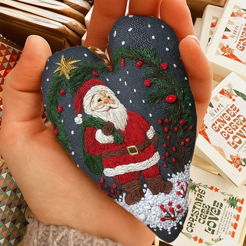 Rubbyoo Heart Embroidery Kit - Santa Claus | Unique Christmas Gift | Diy Hanging Craft  - image 7