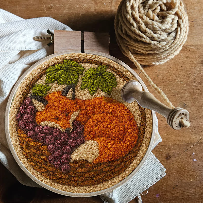Sleeping Fox Punch Needle Kit - Diy Animal Coaster | Perfect For Home Decor - image 7