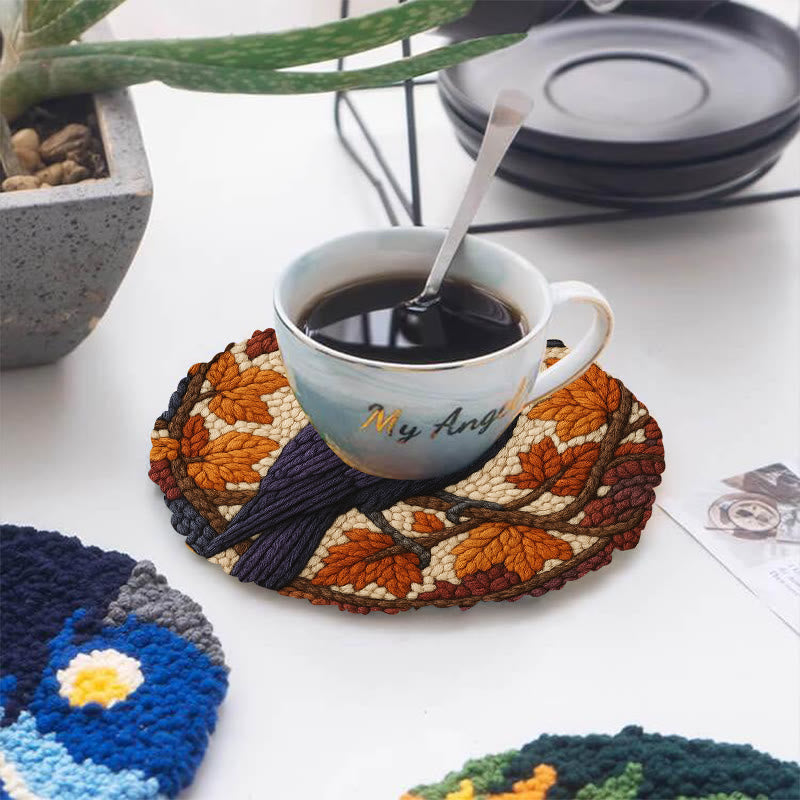 Autumn Raven Punch Needle Kit - Diy Holiday Ornament | Handmade Craft For Bird Lover  - image 9