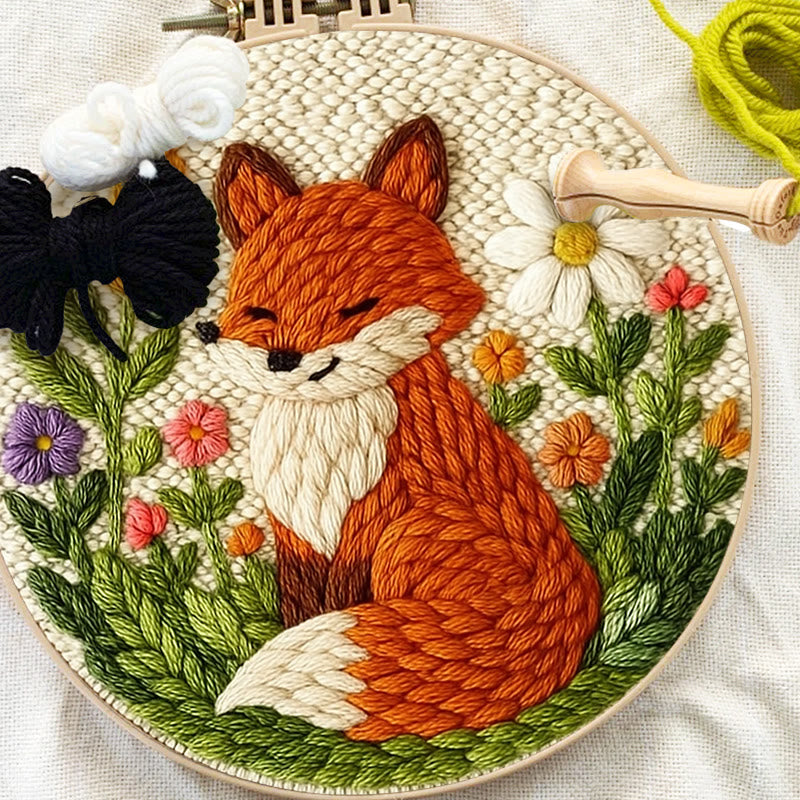 Floral Fox Punch Needle Kit - Lovely Handmade Craft | Perfect For Birthday Gift - image 3