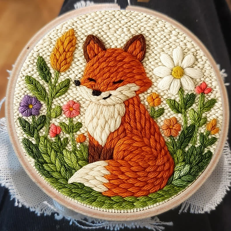Floral Fox Punch Needle Kit - Lovely Handmade Craft | Perfect For Birthday Gift - image 2