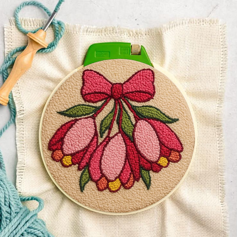 Floral Bow Punch Needle Kit - Personalized Needle Art | Nice Gift For Her  - image 4