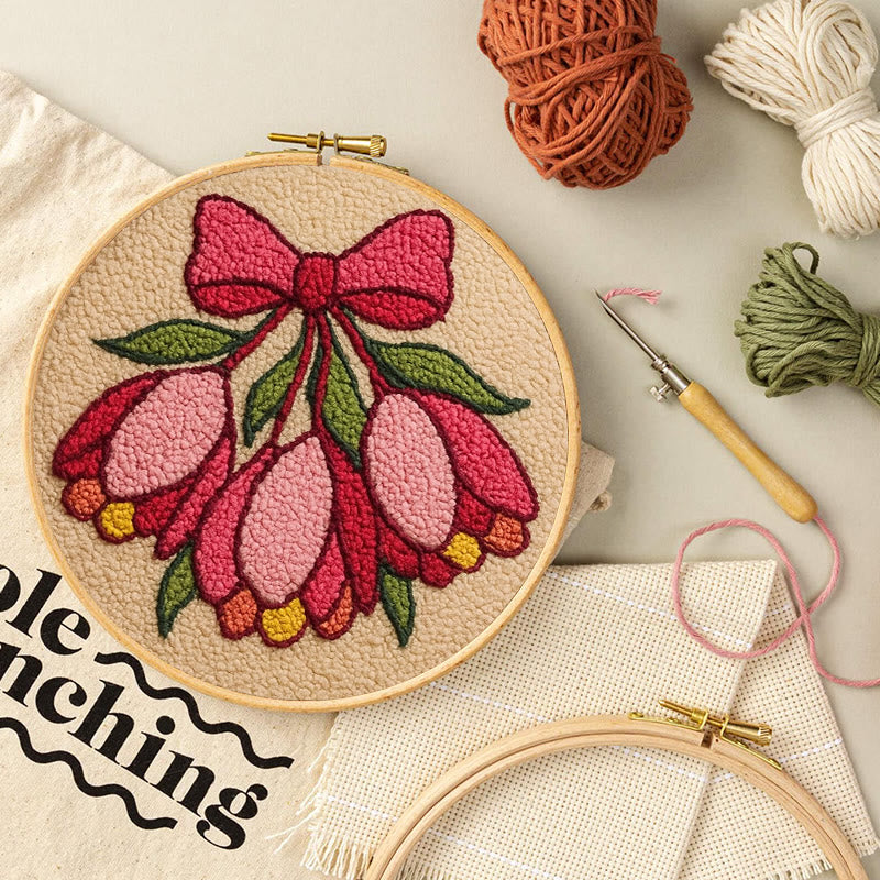 Floral Bow Punch Needle Kit - Personalized Needle Art | Nice Gift For Her  - image 6