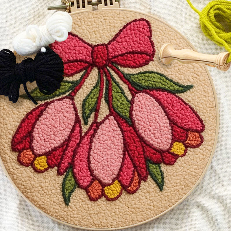 Floral Bow Punch Needle Kit - Personalized Needle Art | Nice Gift For Her  - image 3