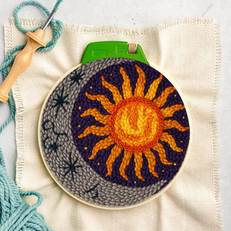  Vibrant Sun Punch Needle Kit - Celestial Handmade Craft | Diy Art For Ornament - image 5