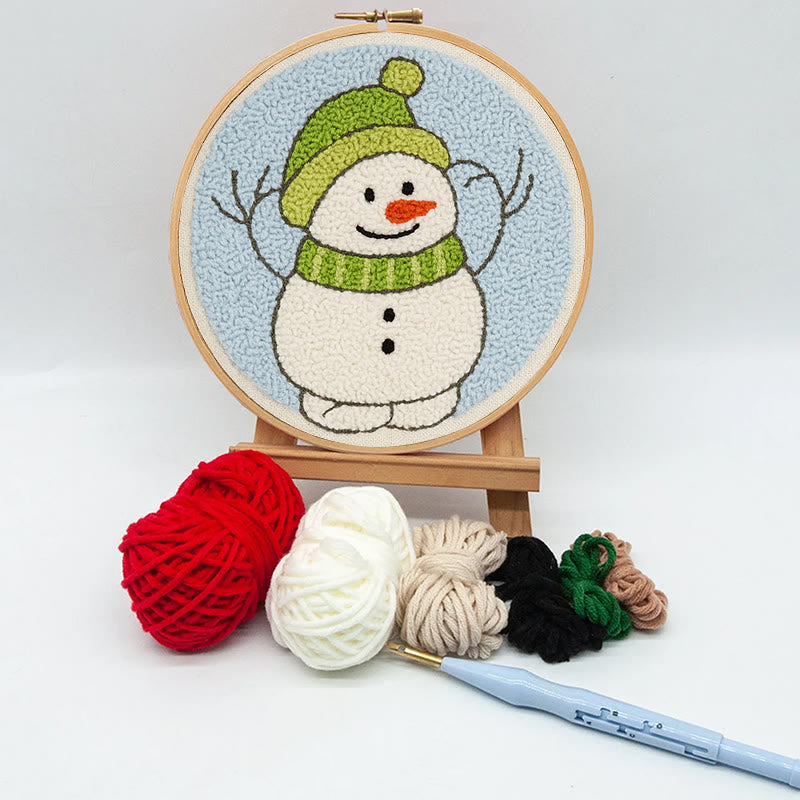  Little Snowman Punch Needle Kit - Cute Christmas Hanging | Easy Handmade Art - image 8