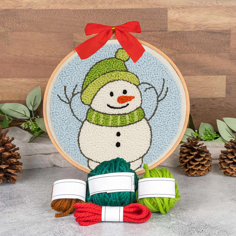  Little Snowman Punch Needle Kit - Cute Christmas Hanging | Easy Handmade Art - image 7