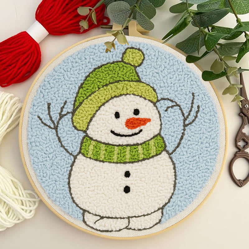  Little Snowman Punch Needle Kit - Cute Christmas Hanging | Easy Handmade Art - image 5