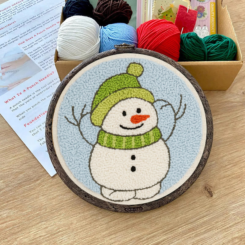  Little Snowman Punch Needle Kit - Cute Christmas Hanging | Easy Handmade Art - image 9