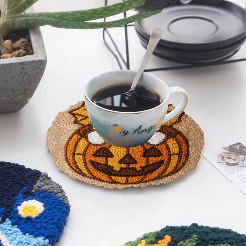 Pumpkin Ghost Punch Needle Kit - Adorable Halloween Craft | Diy Decorative Art - image 11