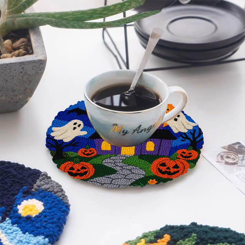 Halloween Night Punch Needle Kit - Spooky Castle Craft | Diy Needle Artwork - image 10