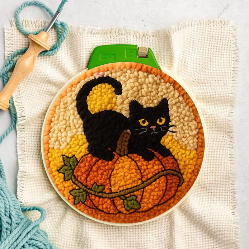 Black Kitten Punch Needle Kit - Cute Animal Craft | Perfect For Halloween Decor - image 6