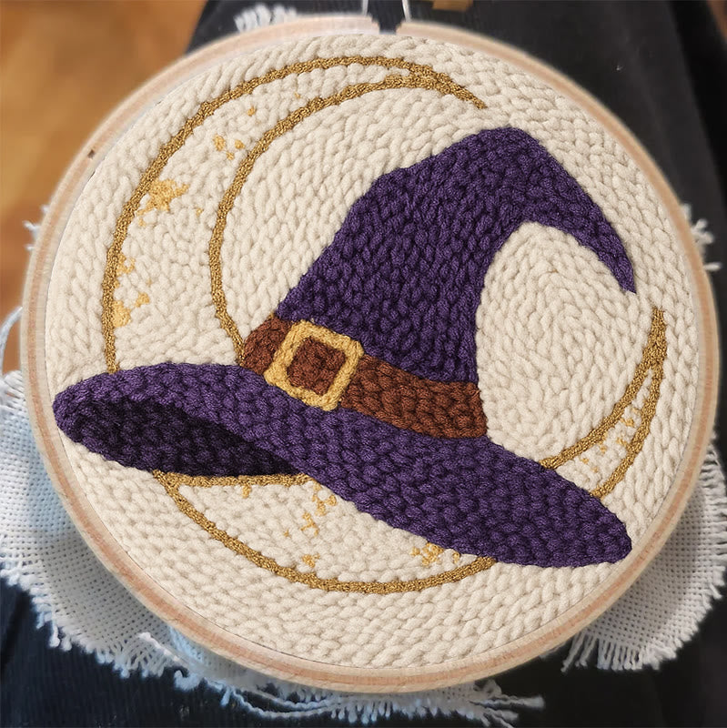 Witch Hat Punch Needle Kit - Halloween Handmade Craft | Unique Decorative Art  - image 8