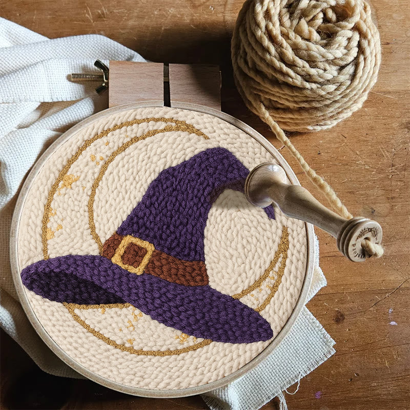 Witch Hat Punch Needle Kit - Halloween Handmade Craft | Unique Decorative Art  - image 7