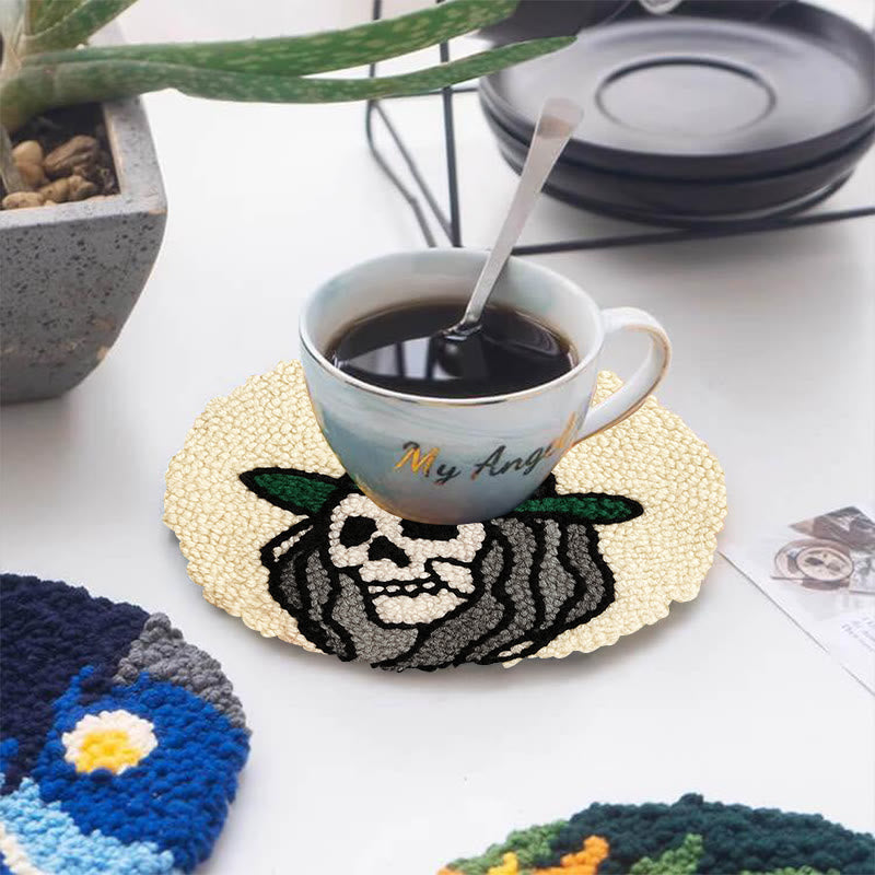 Spooky Wizard Punch Needle Kit - Halloween Skeleton Art | Nice Craft For Home Decor - image 10