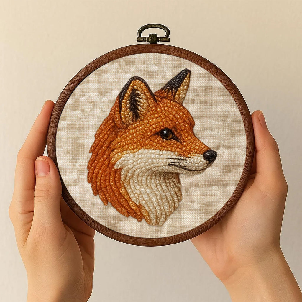 Rubbyoo Bead Embroidery Kit - Charming Fox | Diy Animal Needlework | Fox Lover Gifts - image 9